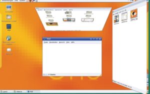 Abbildung 3: Platz gemacht: Seitlich verdrehte Fenster beanspruchen weniger Raum auf dem Desktop, der Inhalt bleibt dennoch sichtbar.