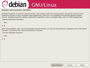 Abbildung 4: Fühlt sich an wie Ubuntu &ndash; der Debian-Installer deaktiviert auf Wunsch den Root-Account.