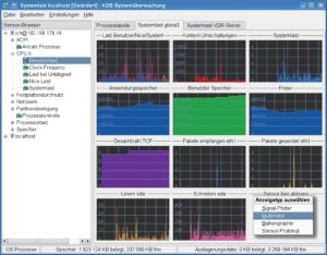 Abbildung 5: Schwergewicht: Ksysguard bietet zwar den Leistungsumfang einer kleinen Monitoring-Lösung, startet allerdings in Lastsituationen zu langsam.