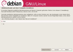 Abbildung 5: Der grafische Debian-Installer zeigt sich an dieser Stelle kollegial und bietet an, andere Betriebssysteme ins Bootmenü aufzunehmen.