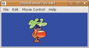Abbildung 2: Nicht nur als Browser-Plugin, sondern auch als eigenständige Anwendung spielt Gnash Flash-Animationen ab.