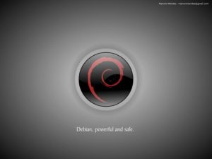 Abbildung 1: Kraftvoll und sicher, so will dieses Wallpaper im Vergleich zum Standardhintergrund von Debian wirken.