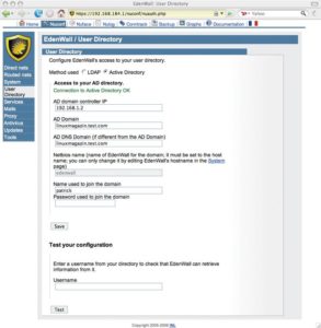 Abbildung 1: Statt selbst jeden Account zu verwalten, greift Edenwall auf einen Directory-Service zurück. Zur Wahl stehen LDAP und das Active Directory.