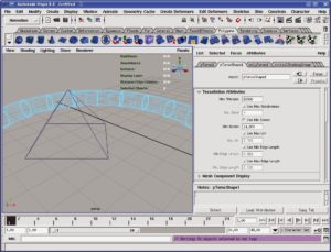 Abbildung 1: Je komplexer die Oberfläche (im Bild das kommerzielle 3D-Programm Maya), desto größer ist die Schöpfungshöhe und desto eher fällt sie unter den Urheberrechtsschutz.
