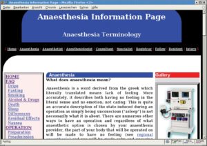 Abbildung 2: Im Hauptberuf ist Con Kolivas Arzt für Anästhesie. Zu diesem Thema betreibt er auch eine Informationsseite für Patienten.