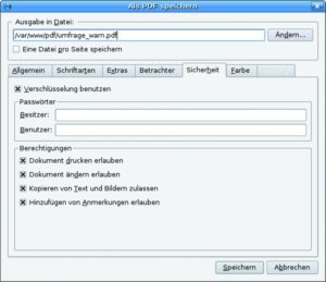 Abbildung 4a und 4b: Sollte funktionieren, tut es aber nicht: Scribus enthält eine Einstellung, um das dynamische Hinzufügen von Kommentaren freizuschalten. Dennoch verweigert der Adobe Reader dies bei sämtlichen mit dem freien Layoutprogramm erstellten PDFs mit einer Sicherheitswarnung.
