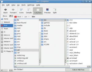Abbildung 2: Getrennte Wege: Der Dateimanager in KDE 4 heißt Dolphin, Konqueror ist ab sofort nur noch für das Browsen im Web zuständig.