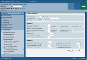 Abbildung 5: Die Sage-Classic-Line-Anwendung verwaltet Benutzeraccounts sachbezogen. Auf diesem Screen beispielsweise bekommt der CL-Administrator seine Login-Vorgaben verpasst.