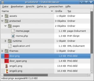 Abbildung 2: Prado-Seiten bestehen aus einem XML-Template und einer PHP-Datei für die Anwendungslogik.