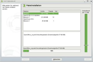 Abbildung 3: Sorgenkind: Zwar bietet das Yast-Modul »Software« viele Funktionen und lässt dem Benutzer viel Freiheit. Doch selbst nach den Performance-Nachbesserungen in Open Suse 10.3 kostet die Paketverwaltung Zeit und Nerven.