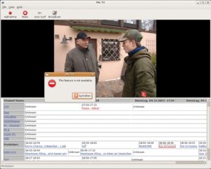 Abbildung 3: Me-TV spielt zwar DVB-Sender ab, die meisten darüber hinausgehenden Funktionen fehlen allerdings noch, beispielsweise die automatische Aufnahme einzelner Sendungen.
