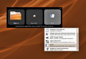 Abbildung 1: Gnome Do findet Objekte aller Art und führt die dazu passende Aktion aus – startet Programme, spielt Multimediadateien ab oder öffnet ein neues E-Mail-Fenster.