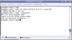 Abbildung 7: Diese Meldung bedeutet, dass Angreifer Code auf dem Stack ausführen und so etwas leichter die Kontrolle über das System gewinnen können.