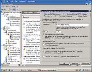 Abbildung 10: Alle Links aus dem Server-Manager-Bereich für die Verwaltung der Applikationen führen zu Registerkarten des gleichen Dialogfensters.