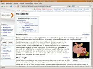 Abbildung 1: Praxistauglich und im Dauereinsatz bewährt: Mediawiki ist stabil und gut zu bedienen, aber nicht auf den Unternehmenseinsatz zugeschnitten.
