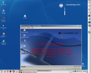Abbildung 2: Diplomatische Einsicht. Das Außenamt verwendet Virtualbox als Virtualisierungslösung für Clients und bietet im Zuge der sanften Migration Windows- und Linux-Systeme an.
