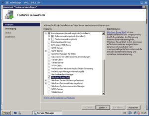 Abbildung 4: Hinter der Zeile »Feature Hinzufügen« verbirgt sich unter Windows Server 2008 nichts anderes als das Software-Management.