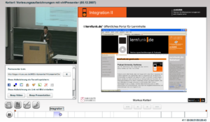 Die Enhanced-Version des Virtpresenters befindet sich noch in der Beta-Phase. Sie wird Benutzer-Interaktion zum Beispiel der Art ermöglichen, einen Abschnitt aus dem Vortrag herauszuschneiden und online zu referenzieren.