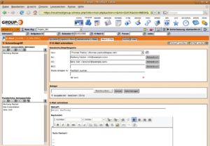 Abbildung 3: Der E-Mail-Client von Group-E bringt neben dem Wysiwyg-Editor einen praktischen Schnellzugriff auf Adressen und eine persönliche Adressenliste. So bleibt der Griff zum Adressbuch oft erspart.