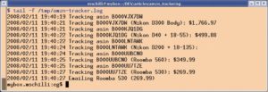 Abbildung 6: Ausschnitt aus der Logdatei nach einem erfolgreichen Skriptlauf. Auch das Modul Net::Amazon ließe sich mit wenigen Handgriffen in das Logging integrieren.