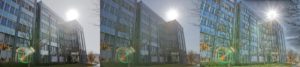 Abbildung 7: Die Ergebnisse des &bdquo;Poor Man's HDR-Workflow&ldquo; im Vergleich: Cinepaint (links) und Fotox (Mitte) erstellen Fotos mit erhöhtem Kontrastumfang, doch nur Qtpfsgui und die Kommandozeilenversion Pfstmo erstellen zwar surrealistische, aber leuchtkräftige DRI-Bilder (rechts).