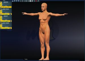 Abbildung 2: Makehumans einfache Benutzeroberfläche erlaubt auch Laien das Modellieren realistischer menschlicher 3D-Modelle.