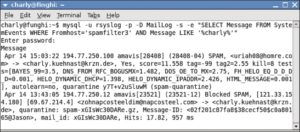 Abbildung 2: Wenn PHP Logcon infolge zugemuteter Komplexität das sprichwörtliche Handtuch wirft, weicht der Admin auf die Kommandozeile aus.