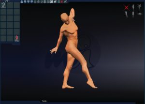 Abbildung 3: Mit seinem Natural Pose System simuliert Makehuman ohne großen Aufwand für den Benutzer die Bewegungen der virtuellen Charaktere.