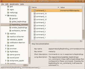 Abbildung 3: Der Eintrag unter »command_1« im Verzeichnis »keybinding_commands« versieht den zuvor definierten Hotkey mit einem benutzerdefinierten Kommando.