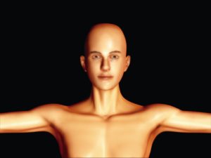 Abbildung 4: Makehuman greift auf bereits existierende Rendering-Software zurück, um aus dem 3D-Modell ein realitätsnahes Bild zu berechnen.