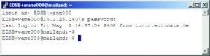 Abbildung 3: Weil der SSH-Server mehr als einen Realm kennt, muss der Benutzer »wane000« die Domäne »EDSB« mitführen. Das »+«-Zeichen trennt beide.