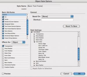 Abbildung 3: Deutlich mehr Leistung: Indesign speichert nicht nur die Text-Attribute in Stilen, sondern auch die Eigenschaften von Text- und Grafikrahmen.