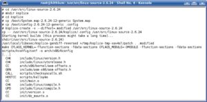 Abbildung 3: Um Ksplice vorzubereiten, gibt der Administrator dem Programm »ksplice-create« den Ort der Kernelquellen und die Art der Patches bekannt. Daraufhin baut es den alten und neuen Kernel und packt die Änderungen in ein Update-Modul. Ein wenig Zeit muss der Administrator aber dafür schon mitbringen.