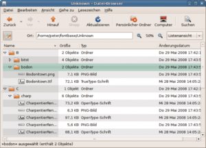 Abbildung 6: Ordnung im Dateisystem: Fontlinge-Repositories sortieren die Schriften alphabetisch, die Software sorgt für aussagekräftige Dateinamen.