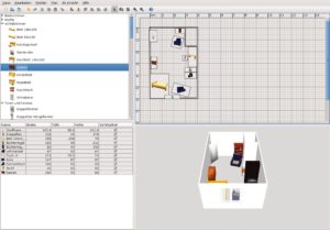 Abbildung 1: Raumplanung per Drag&Drop: Ohne anstrengendes Möbelrücken demonstriert die Java-Software Sweet Home 3D, wie die Wohnung nach der Neugestaltung einmal aussehen könnte.