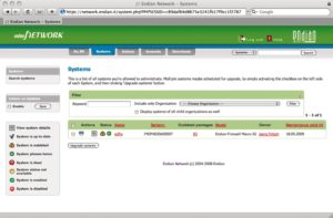 Abbildung 5: Das Endian Network verwaltet alle Firewalls eines Admin – im Test gab es nur das eine hier gelistete Gerät. Die Network-Oberfläche hat Zugriff auf alle Einstellungen der Firewall, sogar ein SSH-Login ist auf diesem Weg möglich.