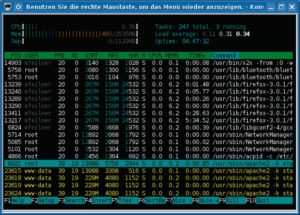Abbildung 10: Vorbildlich: Schnell mal die Nice-Level aller Apache-Prozesse ändern, das kann kein Tool besser als Htop. [F6] sortiert, die Leertaste wählt aus und mit [F6] oder [F7] verändert der Admin die Priorität der Einträge.