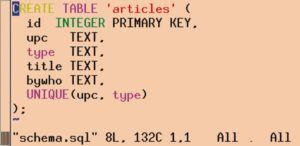 Abbildung 5: Die SQLite-Datenbank enthält nach dem Scan alle eingescannten Artikel.