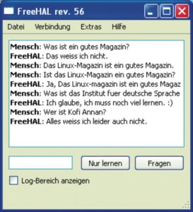 Abbildung 3: Das freie KI-System Freehal lernt aus jedem Gespräch, indem es Fragen stellt.