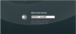Abbildung 5: Der Display-Manager GDM verlangt bei der Authentifizierung einen Login-Namen. Er besteht bei diesem Active Directory aus der Domäne »EXAMPLE«, dem Pluszeichen als Trenner und dem Benutzernamen.