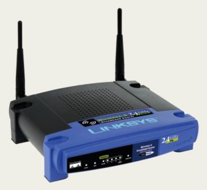 Abbildung 1: Das unter Linux-Anwendern verbreitete Linksys WRT54G beherrscht Meshing, allerdings ist seine CPU für die komplexen Routingalgorithmen beim Meshing oft etwas schwach.
