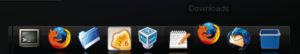 Abbildung 2: Der Avant Window Navigator stellt das Dock von Mac OS X nach. Animierte Icons und zahlreiche Applets lassen es in Stil und Funktion seinem Vorbild in nichts nachstehen.