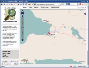 Abbildung 1: Im Community-Projekt Openstreetmap kartieren Freiwillige die Welt. Die Qualität der Daten ist in ländlichen Regionen und Entwicklungsländern wie Haiti noch eher mäßig.