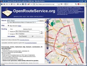 Abbildung 3: Der freie Routingdienst Openrouteservice verwendet Openstreetmap-Karten für detailreiche Funktionen. Helfer in Haiti planen damit ihre Fahrten mit ständig aktuellen Daten über die Schäden an der Infrastruktur.