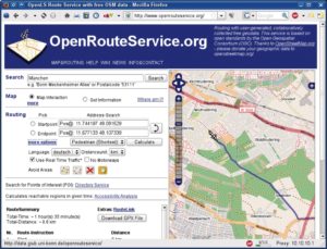 Abbildung 5: Openrouteservice bietet auch Routingfunktionen für Fahrradfahrer und Wanderer, in manchen Umgebungen sogar schon Indoor-Routen.