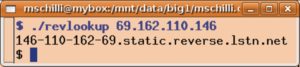 Abbildung 2: Ein Reverse-DNS-Lookup bringt oft die einer IP-Adresse zugeordnete Domain zum Vorschein.