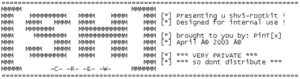 Abbildung 4: Dieses SHv5-Rootkit hat der Angreifer auf dem Honeypot installiert, nachdem er mit Hilfe der Abfrage von Systeminformationen lokale Schwachstellen ausfindig machte.