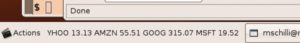 Abbildung 1: Perlpanel bietet die üblichen Funktionen wie virtuelle Desktops und Task-Bars, erlaubt aber auch selbst geschriebene Applets.