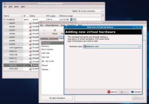 Abbildung 4: Über den »virt-manager« lassen sich auch neue Hardware-Ressourcen zu einer bereits installierten Maschine hinzufügen.