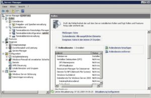 Abbildung 1: Rollen oder Features? Hier finden sich nur die Erweiterungen und Dienste, die Microsoft liefert. Andere Softwarehersteller bleiben außen vor.